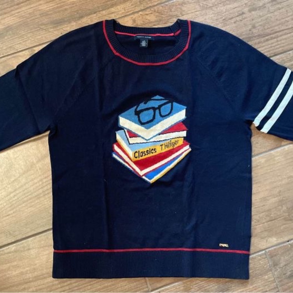 NEW Tommy Hilfiger Masters August Fashion Sweater Women's Large 3/4 Sleeve